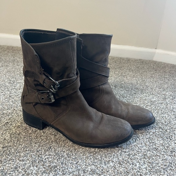 Gastone Lucioli Shoes - Gastone Lucioli Made In Italy Leather Double Strap Ankle Boots, Size 37 1/2